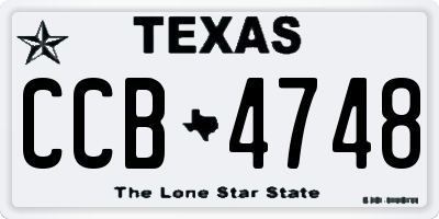 TX license plate CCB4748