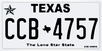 TX license plate CCB4757