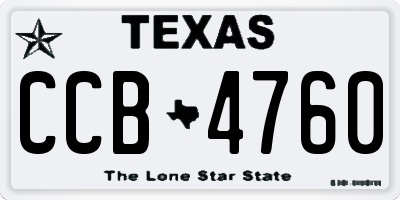 TX license plate CCB4760