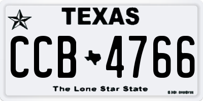 TX license plate CCB4766