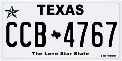 TX license plate CCB4767