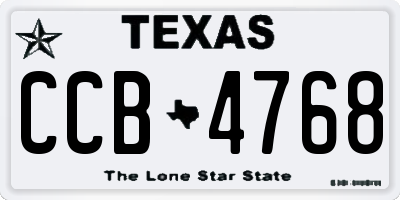 TX license plate CCB4768