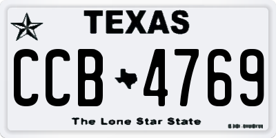 TX license plate CCB4769