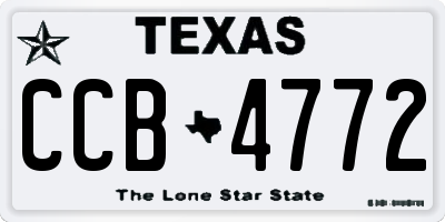 TX license plate CCB4772