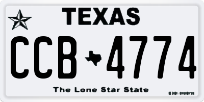 TX license plate CCB4774