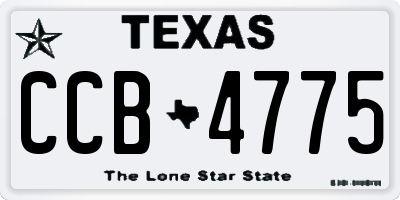 TX license plate CCB4775