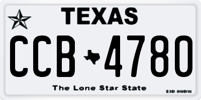 TX license plate CCB4780