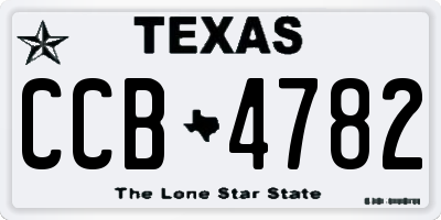 TX license plate CCB4782