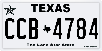 TX license plate CCB4784