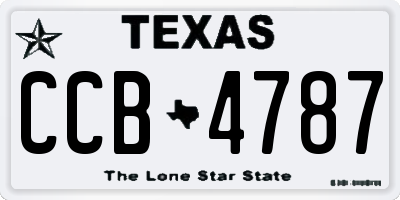TX license plate CCB4787
