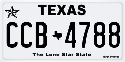 TX license plate CCB4788