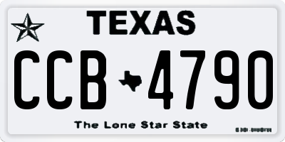 TX license plate CCB4790