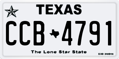 TX license plate CCB4791