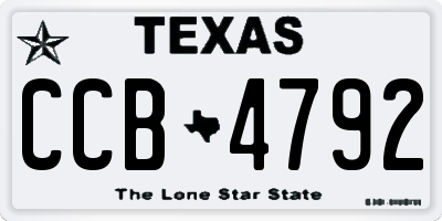 TX license plate CCB4792