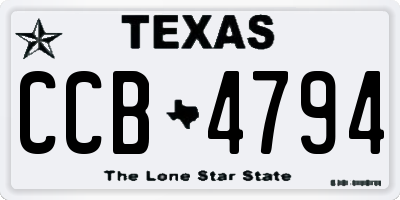 TX license plate CCB4794