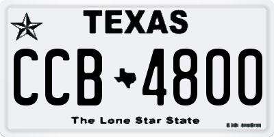 TX license plate CCB4800
