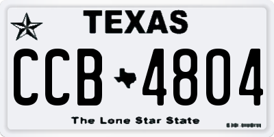 TX license plate CCB4804