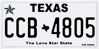 TX license plate CCB4805