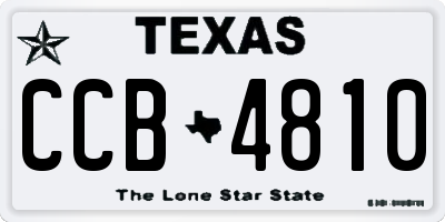 TX license plate CCB4810