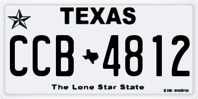 TX license plate CCB4812