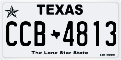 TX license plate CCB4813