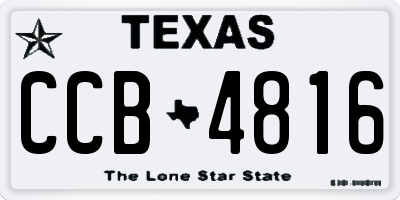 TX license plate CCB4816