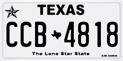 TX license plate CCB4818