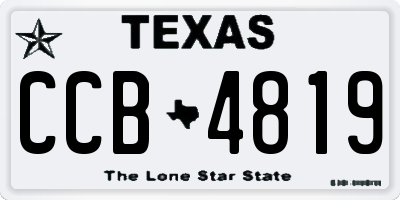 TX license plate CCB4819