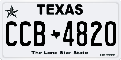 TX license plate CCB4820