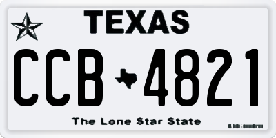 TX license plate CCB4821