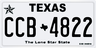 TX license plate CCB4822