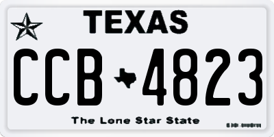 TX license plate CCB4823