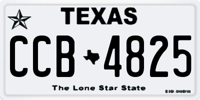 TX license plate CCB4825