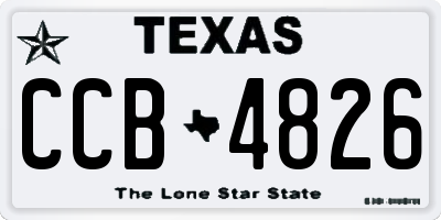 TX license plate CCB4826