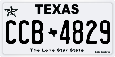 TX license plate CCB4829