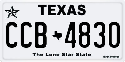 TX license plate CCB4830