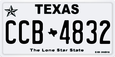 TX license plate CCB4832