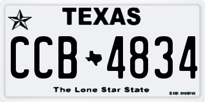 TX license plate CCB4834
