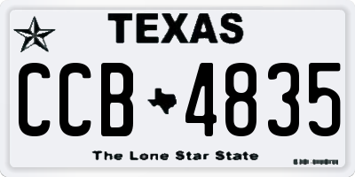 TX license plate CCB4835
