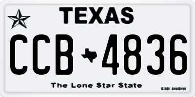 TX license plate CCB4836