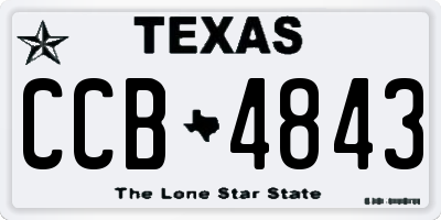 TX license plate CCB4843