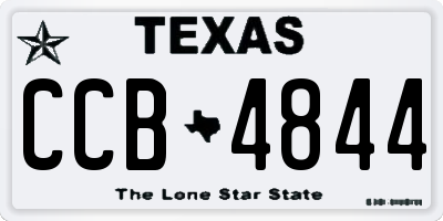TX license plate CCB4844