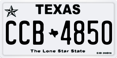 TX license plate CCB4850