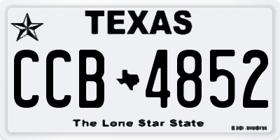 TX license plate CCB4852