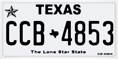 TX license plate CCB4853