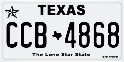 TX license plate CCB4868
