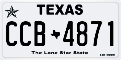 TX license plate CCB4871
