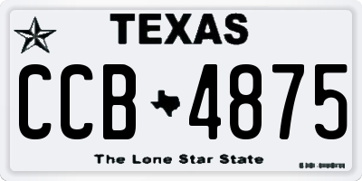 TX license plate CCB4875