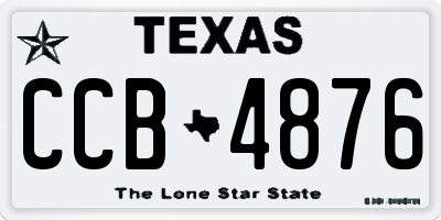 TX license plate CCB4876