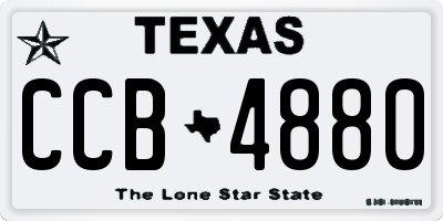 TX license plate CCB4880